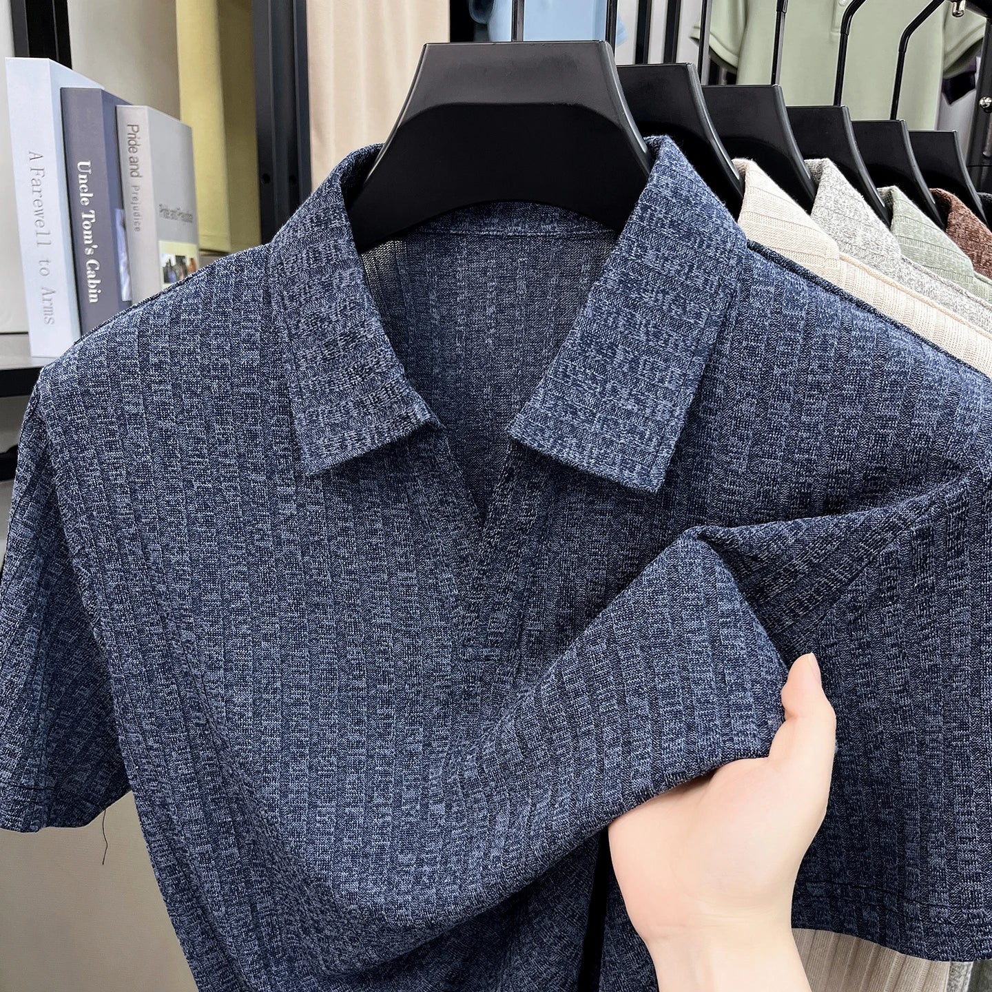 Men's Premium Knitted Polo Shirt — Skin-Friendly, Breathable, Casual Lapel Summer Top