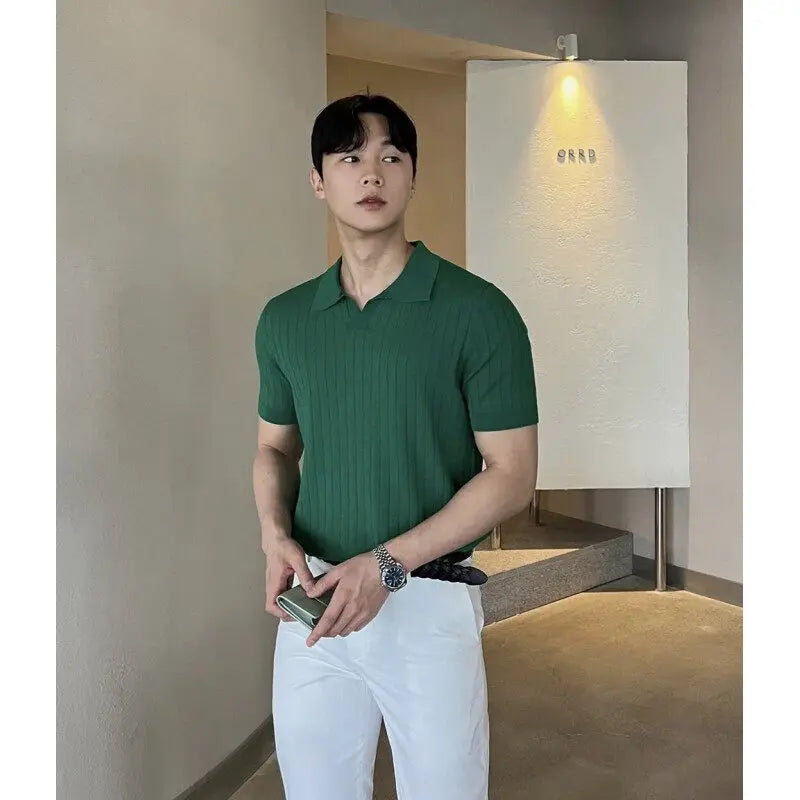 Men's Slim Fit Stretch Polo Shirt | Cotton Blend Collared Summer Tee | M–XXXL