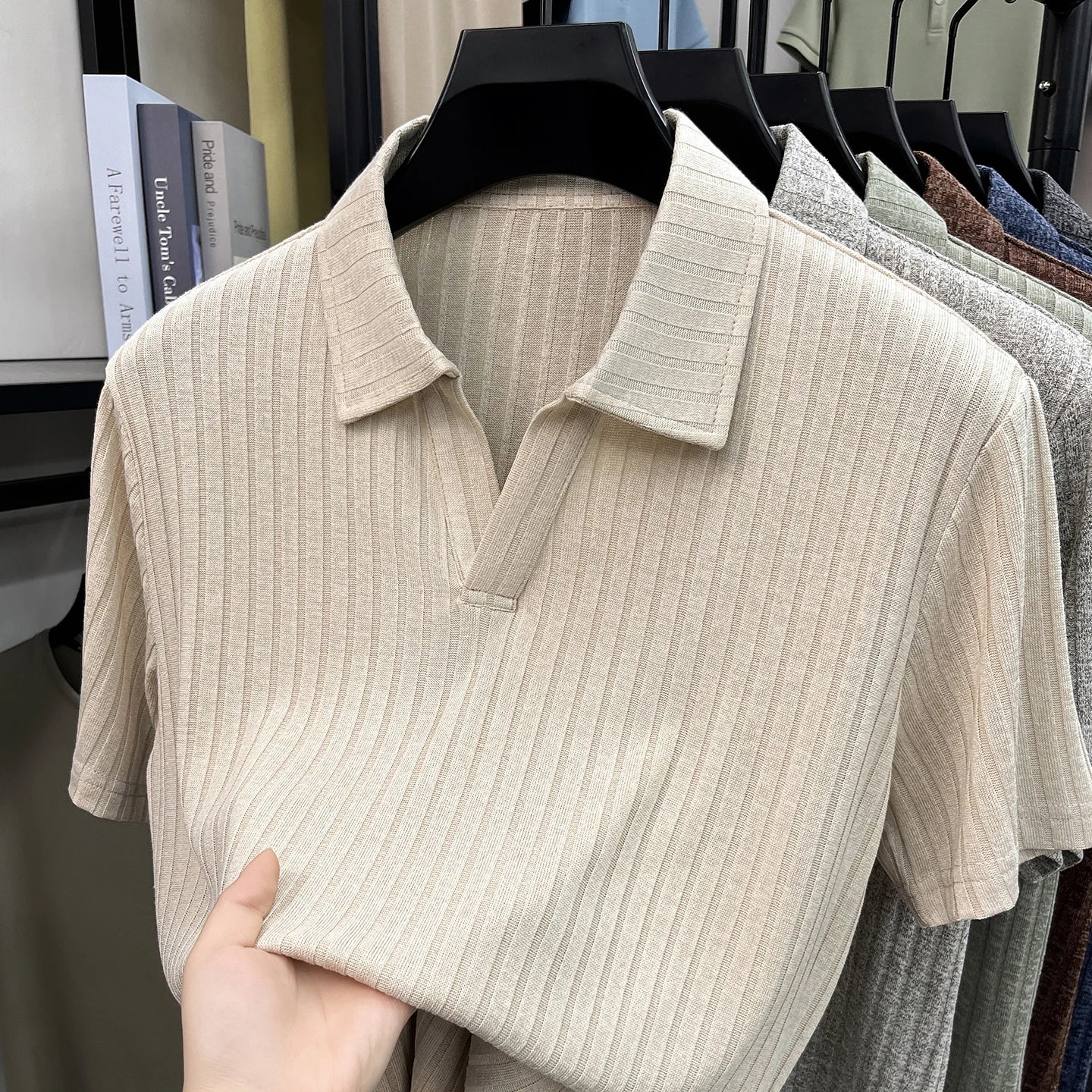 Men's Premium Knitted Polo Shirt — Skin-Friendly, Breathable, Casual Lapel Summer Top