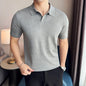 Men's Premium Ice Silk Polo Shirt — Slim Fit, High Elasticity, Summer 2026