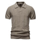 Men's Premium Mesh Polo Shirt — Breathable Knit, Turn-Down Collar, Solid & Striped Summer Top