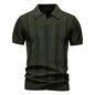 Men's Premium Mesh Polo Shirt — Breathable Knit, Turn-Down Collar, Solid & Striped Summer Top