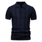 Men's Premium Mesh Polo Shirt — Breathable Knit, Turn-Down Collar, Solid & Striped Summer Top