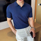 Men's Premium Ice Silk Polo Shirt — Slim Fit, High Elasticity, Summer 2026