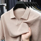 Men's Premium 100% Cotton Lapel Polo Shirt — Knitted, Short Sleeve, Casual & Versatile Summer Top