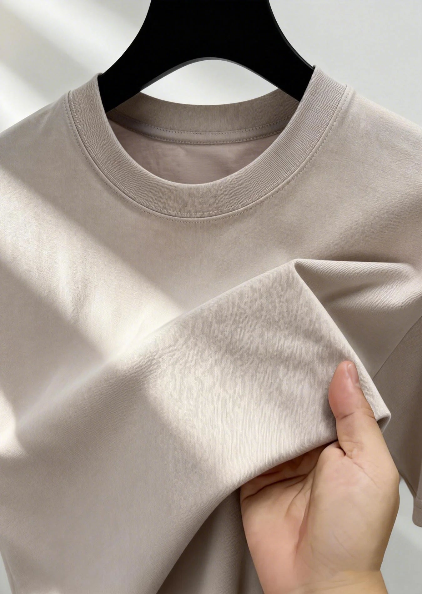 Men's 220G Heavyweight Cotton T-Shirt | Washed Vintage | Oversized Fit | Round Neck | American Retro | 4 Colors