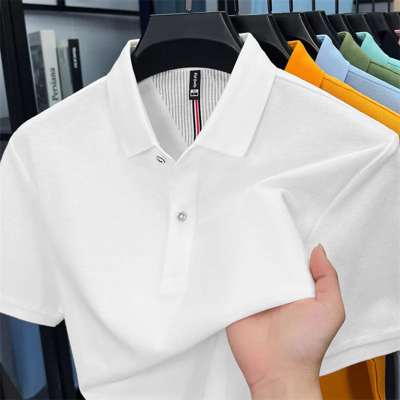 Luxora Men's 100% Pure Cotton Polo Shirt — High-Quality Breathable Tee | Business Casual & Daily Wear | 16 Colors