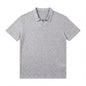 Men's Premium Ribbed Knit Polo Shirt — Soft Elastic, Breathable, Business & Casual