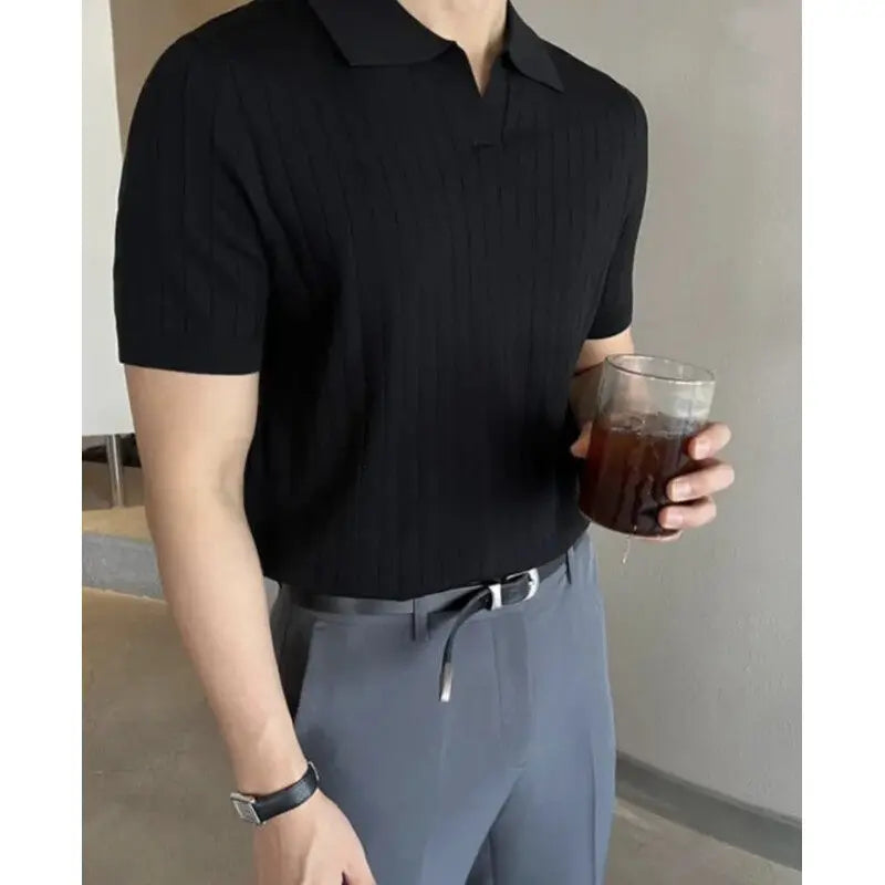 Men's Slim Fit Stretch Polo Shirt | Cotton Blend Collared Summer Tee | M–XXXL