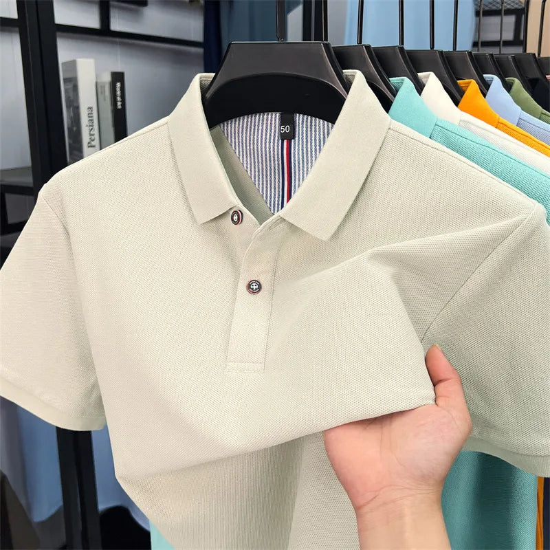 Luxora Men's 100% Pure Cotton Polo Shirt — High-Quality Breathable Tee | Business Casual & Daily Wear | 16 Colors