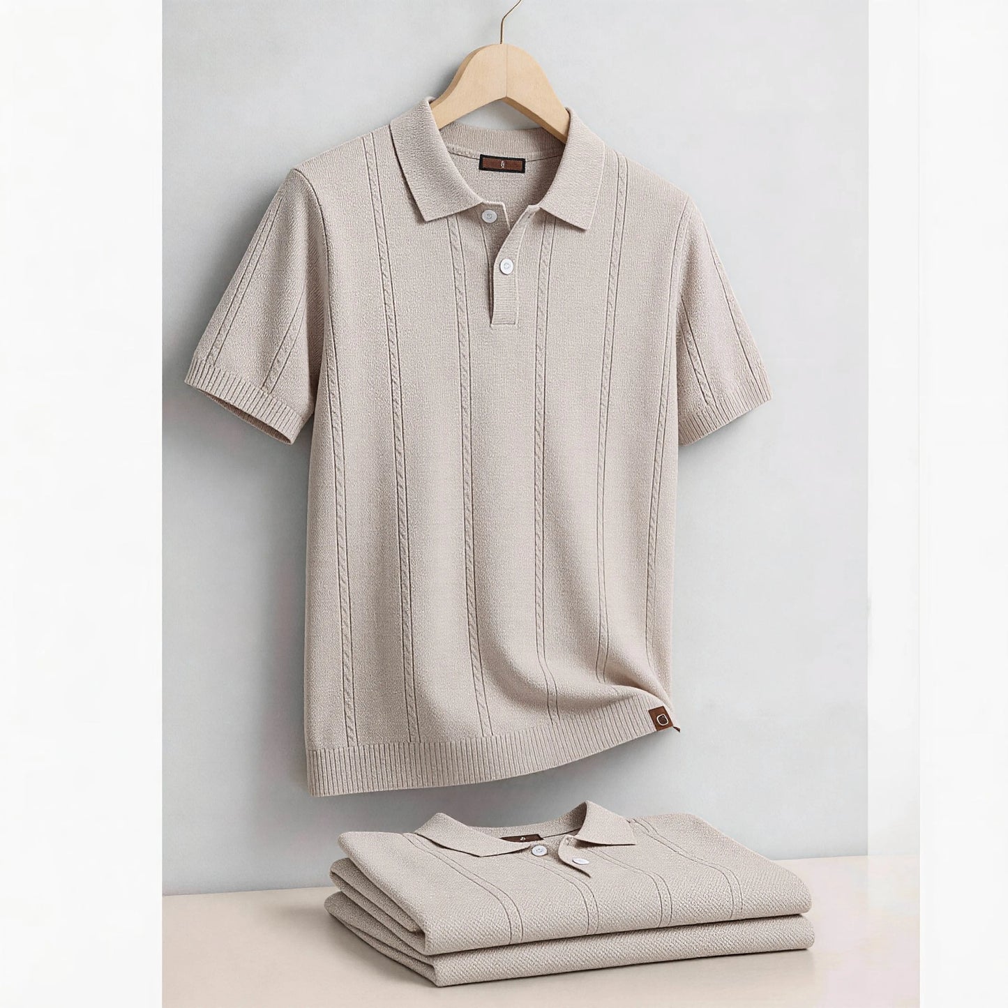 Men's Premium Stripe Golf Polo Shirt — Silk-Like Icy Touch, Breathable, Old Money Style