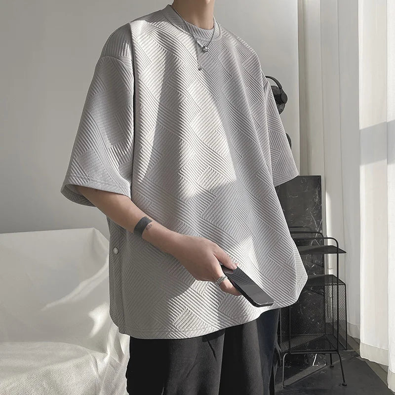 Men's Oversized Streetwear T-Shirt | Retro Hip Hop Loose Fit Round Neck Tee | M–XXXL