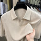 Men's Premium Knitted Polo Shirt — Skin-Friendly, Breathable, Casual Lapel Summer Top