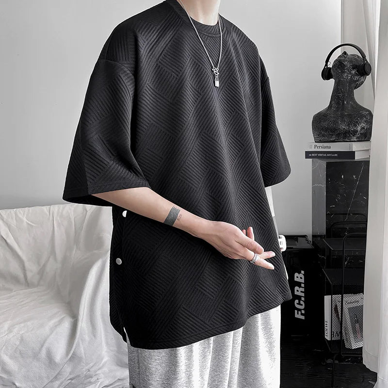 Men's Oversized Streetwear T-Shirt | Retro Hip Hop Loose Fit Round Neck Tee | M–XXXL