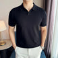 Men's Premium Ice Silk Polo Shirt — Slim Fit, High Elasticity, Summer 2026
