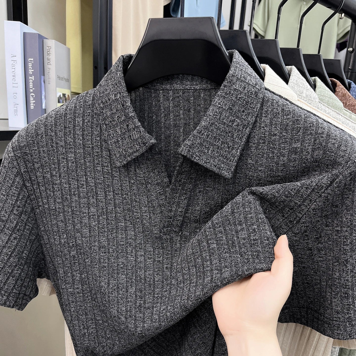 Men's Premium Knitted Polo Shirt — Skin-Friendly, Breathable, Casual Lapel Summer Top