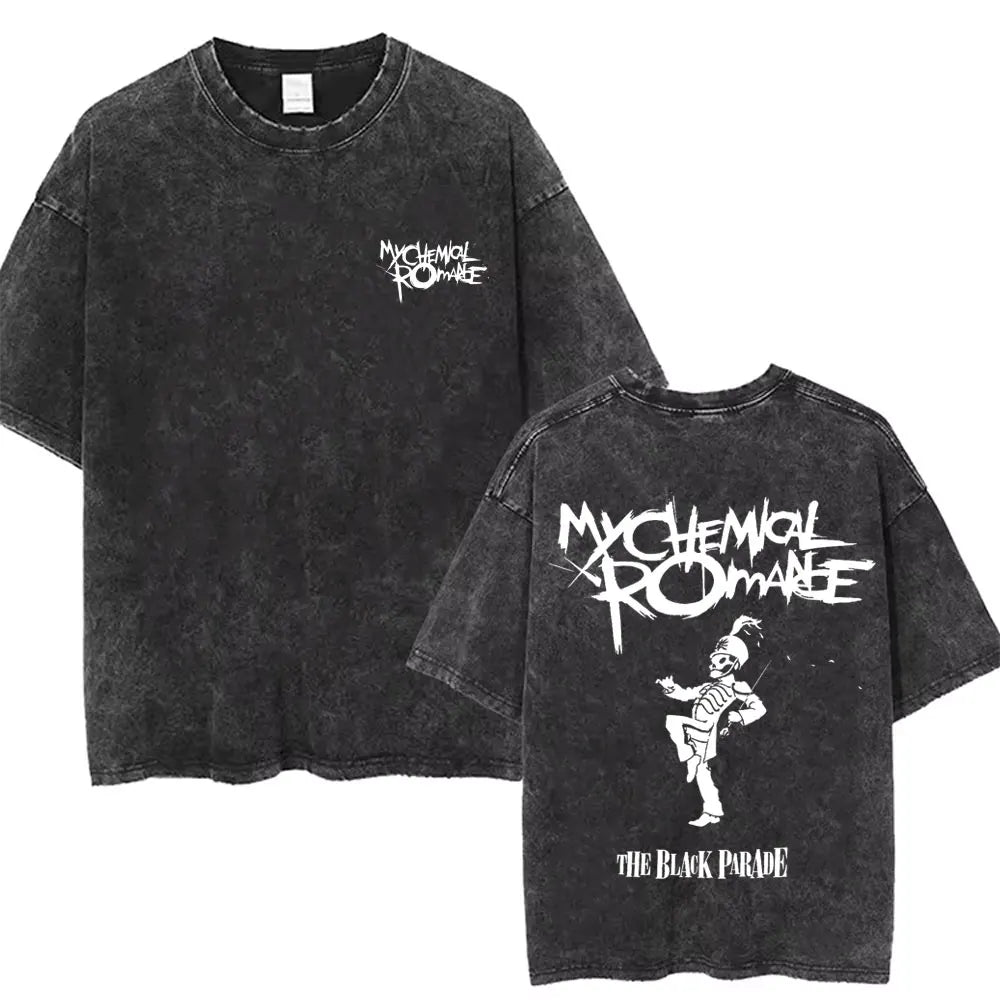 My Chemical Romance Oversized T-Shirt | Retro Washed Y2K Punk Graphic Tee for Men & Women