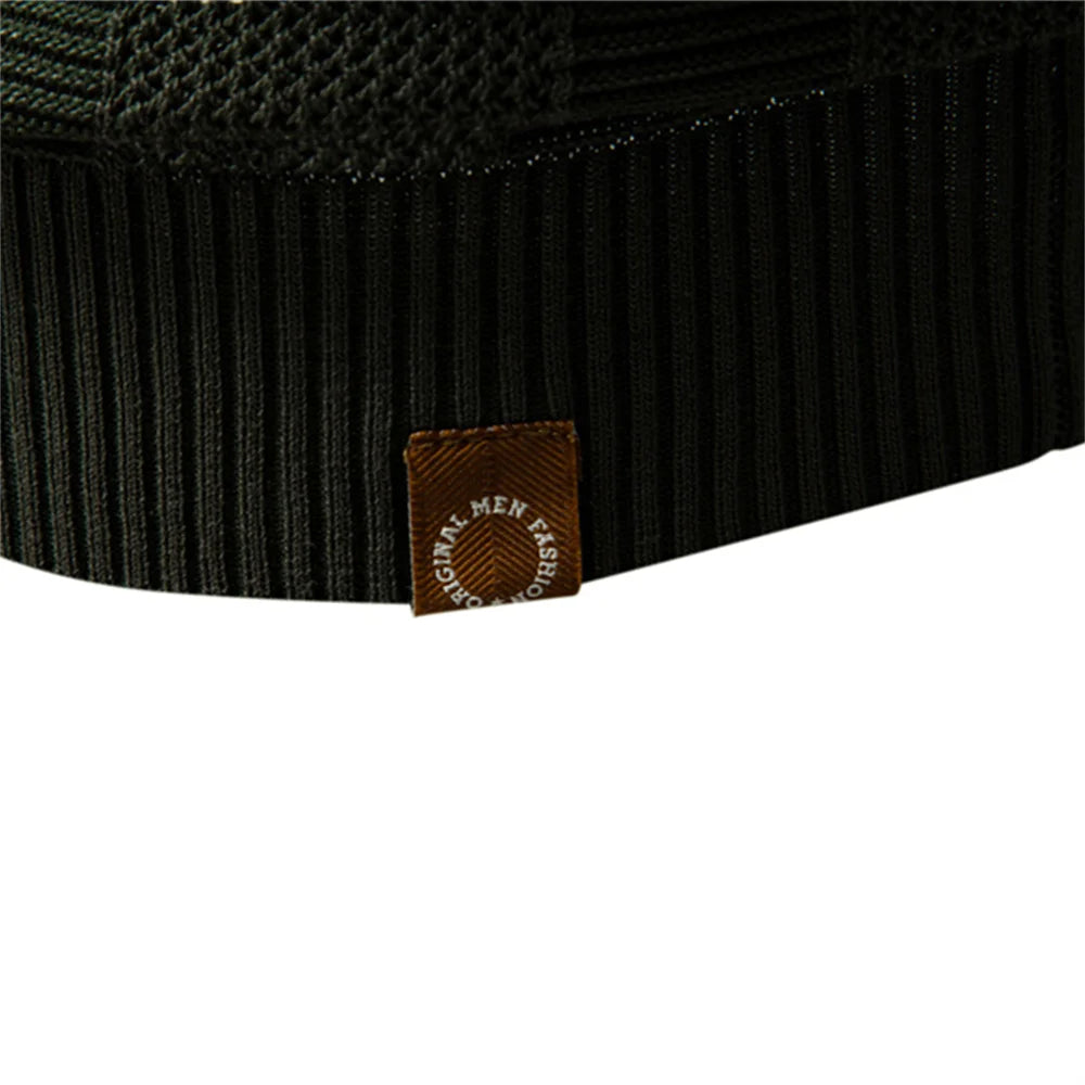 Men's Premium Mesh Polo Shirt — Breathable Knit, Turn-Down Collar, Solid & Striped Summer Top