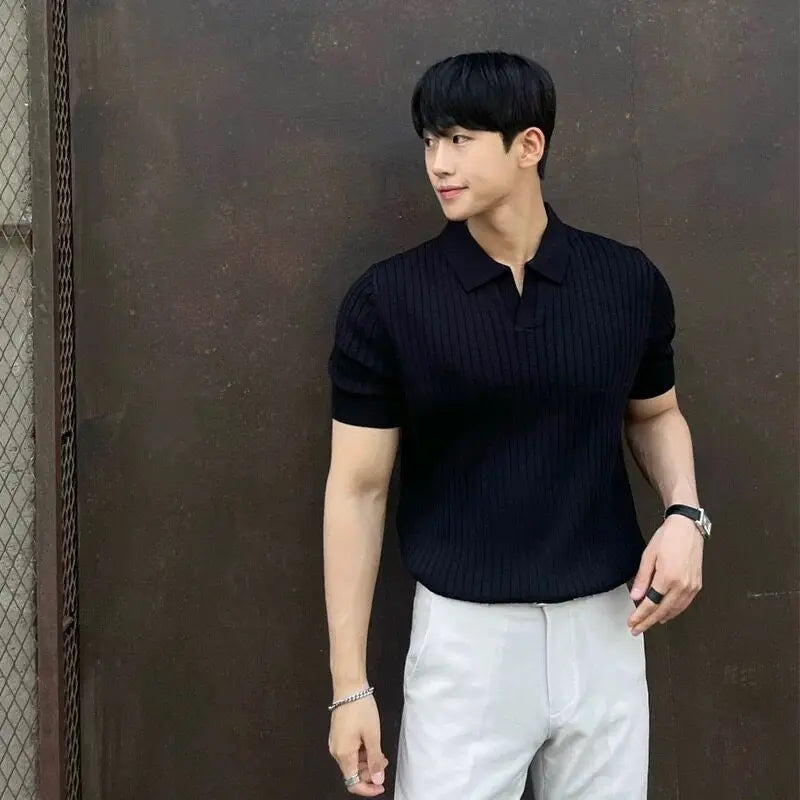 Men's Slim Fit Stretch Polo Shirt | Cotton Blend Collared Summer Tee | M–XXXL