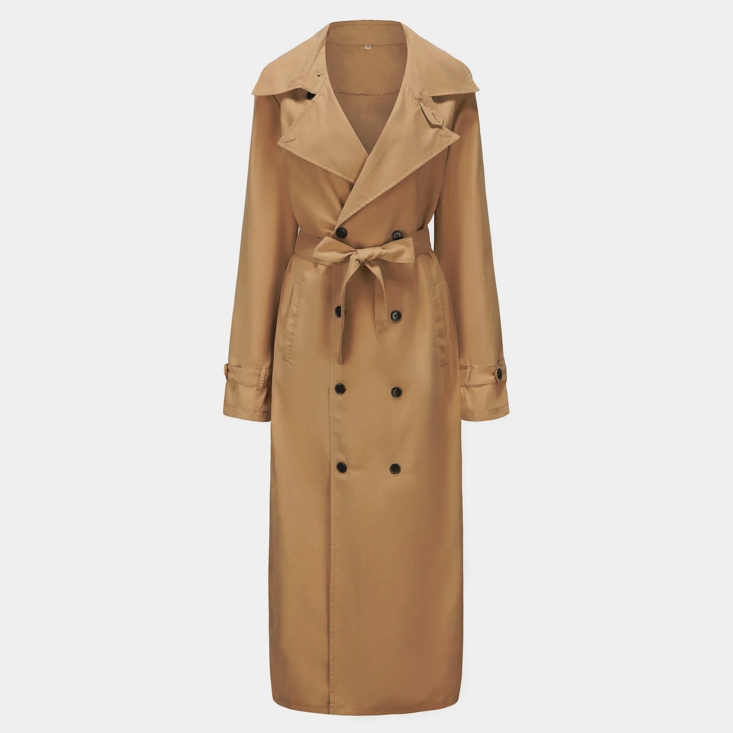 Men's British Style Trench Coat | Double Breasted Overlong Epaulet Jacket | S–XXL