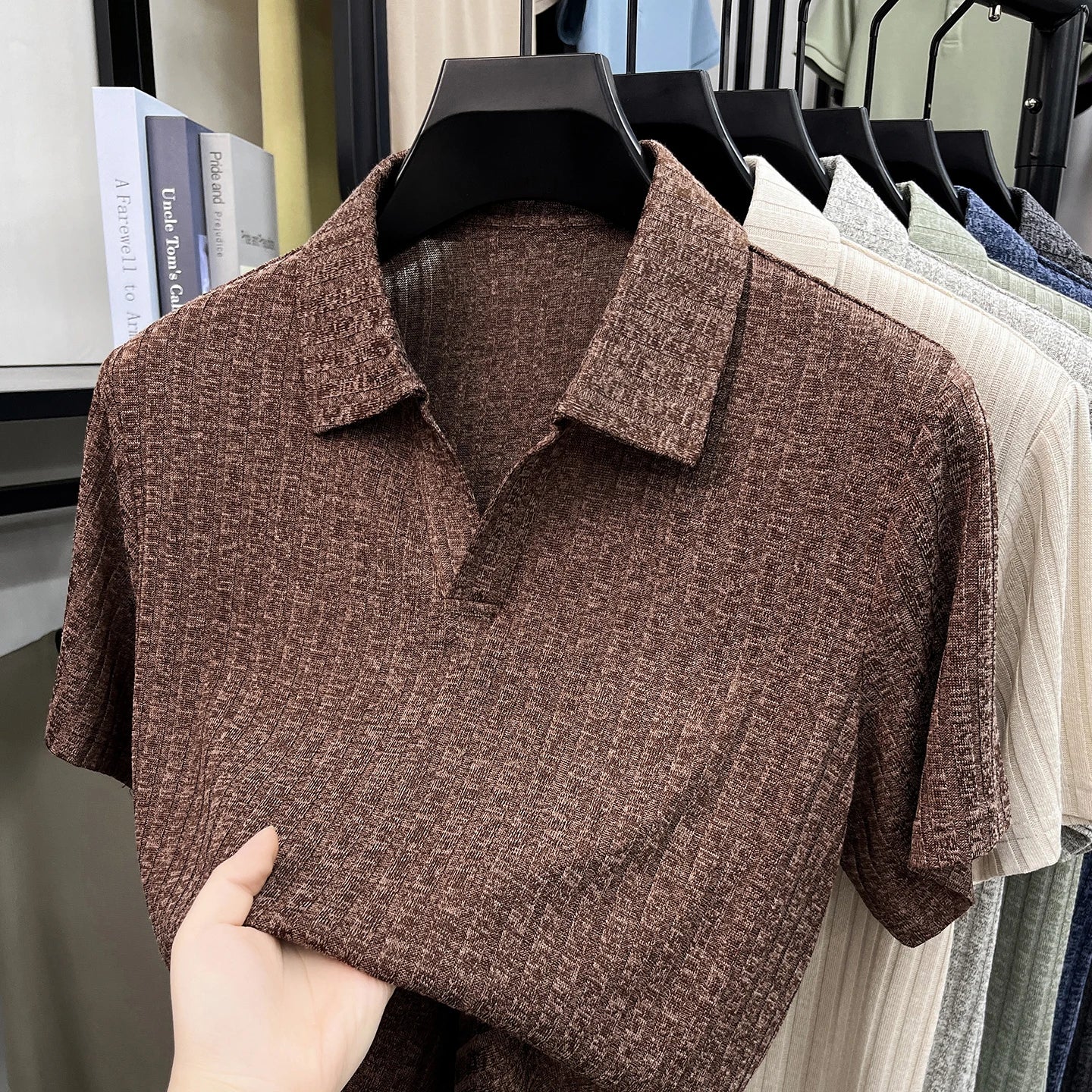 Men's Premium Knitted Polo Shirt — Skin-Friendly, Breathable, Casual Lapel Summer Top