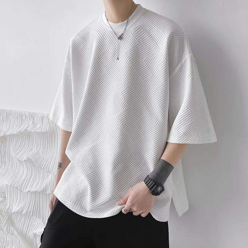 Men's Oversized Streetwear T-Shirt | Retro Hip Hop Loose Fit Round Neck Tee | M–XXXL