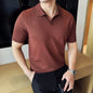 Men's Premium Ice Silk Polo Shirt — Slim Fit, High Elasticity, Summer 2026