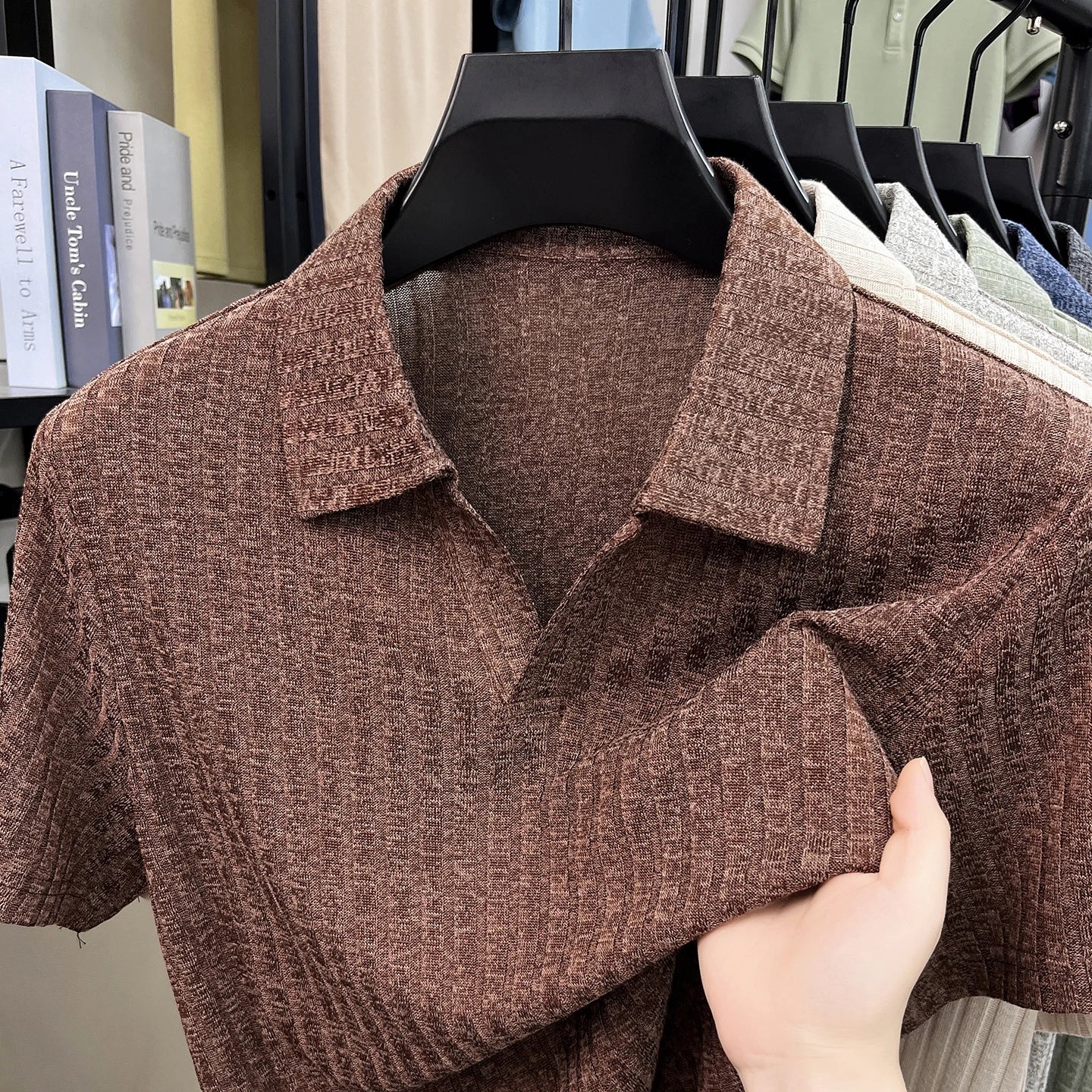 Men's Premium Knitted Polo Shirt — Skin-Friendly, Breathable, Casual Lapel Summer Top