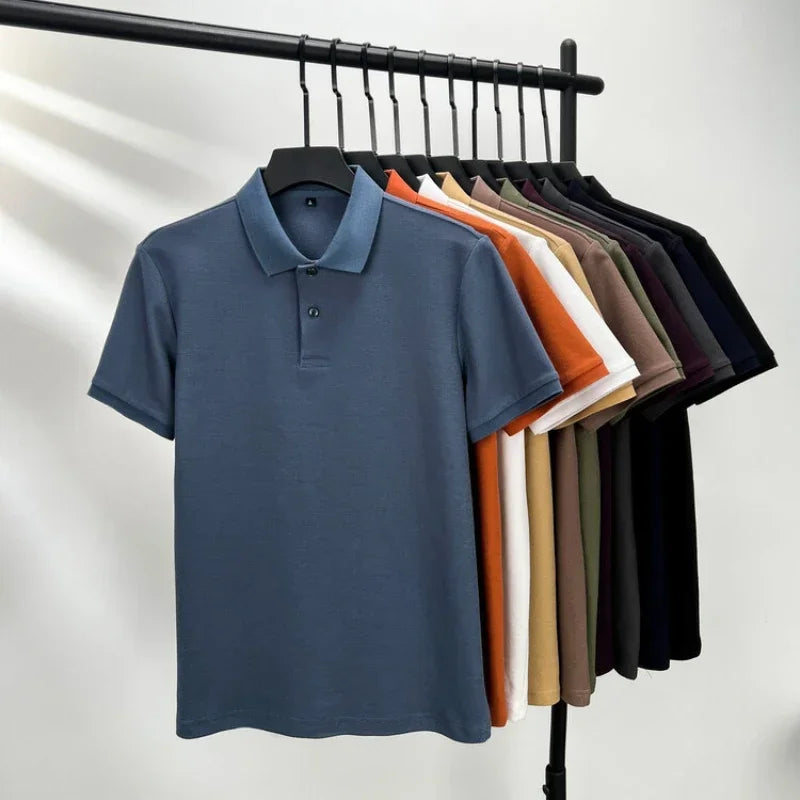 Luxora Men's 100% Cotton Polo Shirt — Anti-Pilling Breathable Tee | Golf, Sports & Business Casual | 19 Colors